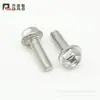 Tornillo Hexagonal Cruzado de Zinc Blanco Joris con Arandela Hexagonal Tornillo de Brida Tornillo Tornillo Antideslizante Perno M5M6M8