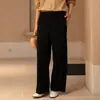 Pantalones Rectos Negros Yun Yun para Mujer, Caída de Alta Gama, Nuevo Estilo Otoño e Invierno, Pantalones Casuales Petite, Pantalones Cómodos y Relajados