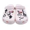 Serie religiosa Zapatos con agujeros Zapatos Accesorios de flores PVC Pegamento suave Plástico Gota Hebilla decorativa Hebilla de zapato extraíble