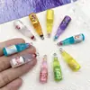 Colgante Mini Botella de Refresco Realista DIY Accesorios de Resina Collar Llavero Encantos para Pendientes