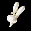 Pinza para el Cabello de Pelo de Conejo Perla Artificial Pinza para el Flequillo Pinza de Cabello con Temperamento de Celebridad de Internet Pinza para el Flequillo Lateral Pinzas Pequeñas Lindas Japonesas Coreanas Accesorios para el Cabello
