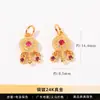 Acessórios de Joias de Cristal Natural Alta Retenção de Cor Banhado a Cobre Ouro 24K Real Zircônia Acessórios Artesanais DIY Acessórios para Pulseiras Venda por Atacado