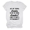 Vamos Tomar um Drink Amazon Wish Site Independente Camiseta Casual Simples Feminina Gola Redonda Manga Curta