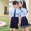 Uniforme Escolar Infantil para Alunos do Ensino Fundamental Conjunto Esportivo de Verão Duas Peças para Meninos e Meninas Roupas da Turma do Primeiro Ano Roupas de Jardim de Infância