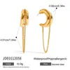 Pendientes de borla de acero de titanio Jieding, Pendientes de lujo ligero y de alta gama, Pendientes de nicho para mujer, Joyería de acero inoxidable que no se decolora al por mayor