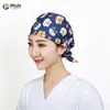 Gorro Quirúrgico Estampado Femenino Algodón Puro Gorro de Enfermera Gorro Baotou Nacido de la Luna Doctor de Clínica Dental y Estomatológica Gorro de Trabajo Masculino