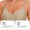Sutiã Zeriluna Sexy Sem Costas, Ajuste Confortável Sem Costura, Design Versátil com Alças Cruzadas, Lingerie Push-Up
