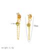 Novos Brincos de Zircônia Diamante Colorido com Franjas Verão High-End Versátil Aço Inoxidável Transfronteiriço Aliexpress