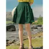 Shorts femininos versáteis de comprimento médio com cintura elástica estilo coreano, calças pantalona, novas calças casuais de verão, calças femininas de algodão e linho