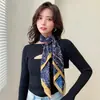 Estilo Nuevo Primavera 2026 Bufanda Cuadrada Grande de 90 para Mujer Elegante Estilo Coreano Seda de Sarga Patrón de Moda Bufanda de Seda Estampada Bufanda Decorativa para Cuello