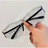 Óculos de Sol Sem Aro de Formato Irregular Estilo Hot Girl Europeu e Americano para Mulheres, Novos Óculos de Sol de Alta Qualidade com Cor Degradê, Acessórios da Moda Estilo de Rua