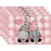 Manteles de Temu Amazon para el Día de San Valentín Transfronterizos Son Adecuados para la Decoración de la Atmósfera de Fiesta en la Cocina