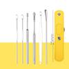 Juego de Cucharas para Limpiar Oídos de Acero Inoxidable Profesional Herramienta para Recoger Cera de Oído de Acero Inoxidable Hebilla Cuchara para Oídos Limpieza de Oídos