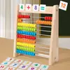 Quadro de Cálculo de Madeira Maciça Infantil Material Didático de Matemática para Primeira Série Ábaco de Adição e Subtração Brinquedos Educativos Montessori para Educação Infantil