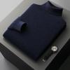Outono e Inverno puro 100 camisola de lã masculina meia gola tartaruga pullover engrossado plus size camisola de cashmere camisola masculina