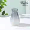 Jarrón de Vidrio Sódico-Cálcico Personalizado Transfronterizo, Frasco de Vidrio para Almacenamiento, Estilo Geométrico Graduado Mate de Lujo Ligero, Decoración para Arreglo Floral de Sala de Estar