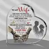 En Stock Transfronterizo Nuevo Día de San Valentín Forma de Corazón Acrílico Transparente Día de la Madre Día del Padre Decoraciones de Escritorio