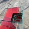 Conexiones de desbordamiento en ángulo recto flujo acuario de vidrio ultra transparente Jinjing acuario de doble nivel grado automotriz filtro de esquina Arowana fijo