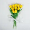 Baishun Tulipa Flor Artificial Casamento Flor Falsa Buquê Adereço de Fotografia Decoração de Sala de Estar em Casa Simulação