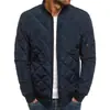 Chaqueta ligera y fina acolchada de algodón para hombre, nueva moda, estilo coreano, con bolsillos, combinación de colores, cuello de béisbol, chaqueta de otoño e invierno, abrigo cálido para hombre, guapo