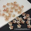 4 Caixas Flores Pequenas de Vidro cerca de 10mm com um Pequeno Furo, Pequenas Flores de Cerejeira, Materiais para Fazer Acessórios de Cabelo Estilo Antigo Feitos à Mão DIY