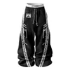 Ebay Transfronterizo Retro Hip-Hop Punk Ins Export Carta Impresión Digital Pantalones Deportivos Pantalones Deporte Hombres y Mujeres Venta al por Mayor