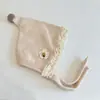 Chapéu Infantil Outono e Inverno Chapéu com Proteção para Orelhas Camada Dupla Bebê Flor Estrela Vento Chapéu de Lã Tricotado Chapéu de Bruxa