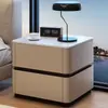 2026 Nuevo Modelo Mesita de Noche de Madera Maciza para Dormitorio del Hogar, Gabinete de Almacenamiento Minimalista Moderno con Dos Cajones, Artículo de Venta Caliente