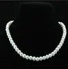 Collar de perlas de imitación de 8 mm Cadena para el cuello transfronteriza Europa y Estados Unidos collar de perlas corto cadena de clavícula simple para mujer una generación de cabello