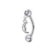Aço inoxidável Borboleta Rosto Sobrancelha Anel Lip Ring Ear Bone Nail Fashion Garra com Orelha Nail Distintivo Estilo Simples Sobrancelha Unha Punção