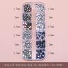 Comercio exterior transfronterizo diamante de uñas AB joyería 12 redondo en caja diamante de vidrio coloreado uña diamante flash joyería de uñas