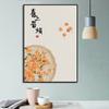 Pintura Decorativa de Novo Estilo Chinês Moderna Minimalista para Sala de Estar Pendurada Caqui Caqui Ruyi Mural para Restaurante Pintura de Entrada Estilo Chinês Atacado
