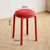 Nuevo Modelo 2026 Taburete Redondo de Plástico Blando Acolchado de Doble Capa, Cómodo y Apilable, Adecuado para Uso Doméstico, Cómodo para Sentarse Largo Tiempo, Taburete para Invitados de Mesa de Comedor