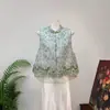 Novo Colete Floral Vazado Estilo Chinês 2026 Outono Novo Estilo Fresco Redutor de Idade Moderno Chique Manto Colete Estilo Chinês Mulheres