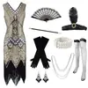 Amazon Vestido Lantejoulas Vintage Anos 1920 S-4XL Bordado à Mão Franjas Tamanho Grande Vestido de Festa Gatsby