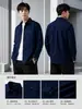Camisa de trabajo de algodón puro con doble bolsillo, manga larga, casual, corte holgado, chaqueta de trabajo, duradera y resistente al desgaste, estilo primavera y otoño, camisa con cuello