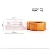 5G7G Tapa de Madera de Bambú Botella de Vidrio para Contorno de Ojos Transparente Mate Fabricante Produce Tapa de Madera de Bambú Descuento por Cantidad Grande