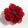 Fábrica de flores de tela DIY accesorios para el cabello hechos a mano pendientes accesorios para ropa de niños semiacabado tela núcleo de flor de tela crisantemo 6cm