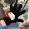 Sol de InviernoGuantes de Felpa a Prueba de Frío y Viento de Invierno, Guantes sin Dedos de Coral Fleece para Estudiantes y Ciclismo para Mujeres, Calidez Invernal