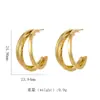 Yunyao Transfronterizo Más Vendido Moda Gama Alta Geométrico Hueco Retorcido Patrón Retorcido Oro 18K Acero de Titanio Joyería para Mujer