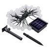 Guirnalda de luces de bola de burbujas solares nuevas transfronterizas para exteriores, camping, guirnalda de luces decorativas de copo de nieve, luces LED de bola de cristal