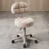 Taburete de Belleza, Taburete Giratorio Ajustable para Salón de Belleza, Taburete de Peluquería, Taburete Redondo para Barbería, Silla Redonda para Maquillaje en Casa