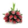 Flor de Morango Flor de Vidro Cabeça Redonda, Flor de Tela de Arame, Adereço de Cabeça de Morango Simulada Feito à Mão, Mini Decoração de Frutas Estilo Floresta