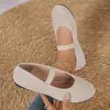 Nuevo Modelo de Verano 2026: Zapatos Casuales Cómodos para Mujer de Talla Grande, Diseño de Una Correa, Talla Única
