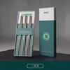 Palillos Vvt de Titanio Puro de Gama Alta, Modelo Nuevo para Uso en Casa y al Aire Libre, Vajilla Ecológica, Grado Alimenticio, Resistentes a Altas Temperaturas, Antideslizantes, Antibacterianos