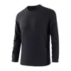 Camiseta básica masculina nova de primavera e outono com gola redonda, veludo com estampa de céu estrelado, manga longa, sweatshirt esportivo casual para jovens, atacado