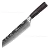 Juego de cuchillos de cocina de 8 pulgadas con patrón Damasco transfronterizo, cuchillo de chef afilado de acero inoxidable, cuchillo Kiritsuke, cuchillo Santoku