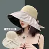 Sombrero Transpirable para el Sol para Mujer, Sombrero Popular para Protección Solar al Aire Libre para Primavera y Verano, Sombrero Versátil para Protección Solar, Sombrero de Pescador con Lazo