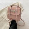 Bolsa de Moda com Design de Nicho Estilo Coreano Mochila Casual Simples Nova Feminina 2024 Mochila Pequena Texturizada Tendência para Mulheres