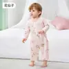Macacão Fino de Algodão Jingqi para Bebês Primavera/Verão Classe A para 0-12 Meses, Roupa Respirável para Ar Condicionado